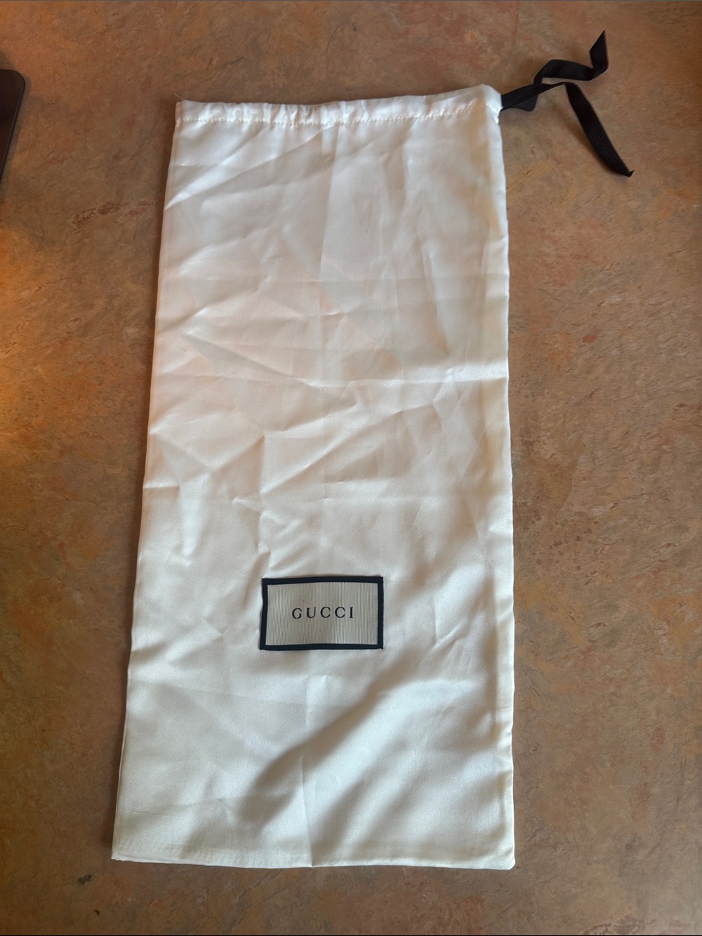 Gucci Long Silk Drawstring Dust Bag